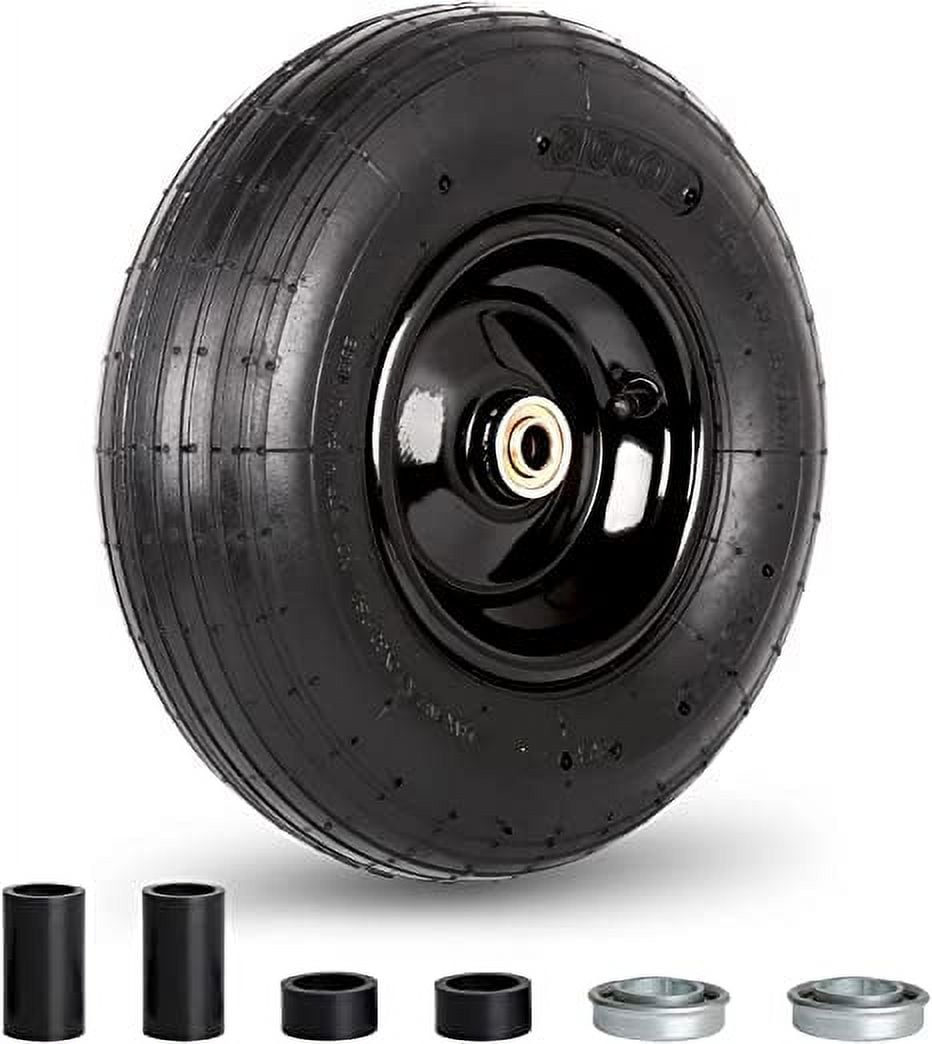 NAMZI 4.006 Tire and Wheel, 13" Wheelbarrow Pneumatic Tire, with 1.75
