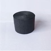 NAMZI 4-Roll Gold Crepe Paper Streamers 1.8 Inch x 82 Ft/Roll, Perfect for Wedding, Birthday & Anniversary Party Decorations, Black