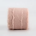 thumbnail image 1 of NAMZI 5 Yard 1.6 Inch Rustic Cotton Linen Ribbon, Frayed-Fringe Style for Wedding Invitations, Bridal Bouquets, Gift Wrapping & Crafts, Dark Pink, 1 of 4