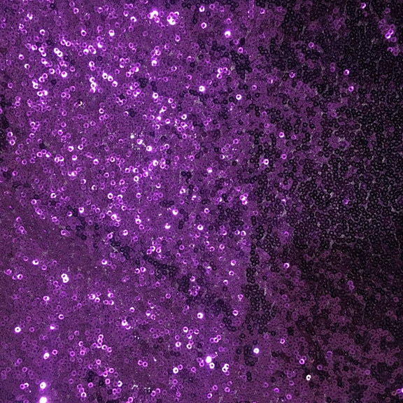 NAMZI 51in Wide x 2.2 Yards Length Sequin Fabric by The Yard, Glitter Linen Material for Tablecloth, Table Runner & Photo Booth Backdrop, Dark Purple