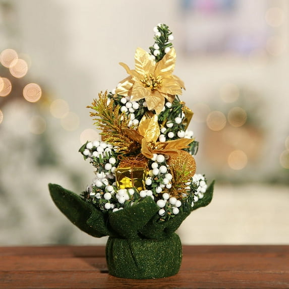 NAMZI 8.6 Inch Tabletop Christmas Tree, Artificial Mini Xmas Pine Tree Ornaments,Christmas Decoration Tree Decor,H