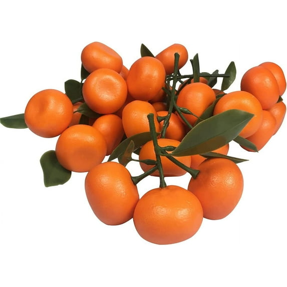 NAMZI Artificial Fruits Pack, Fake Fruit Set Foam Fruit for Decor, Decorative Fruit for Home Party Vase Fillers Photography Props (Three heads of sand sugar orange,3pcs)