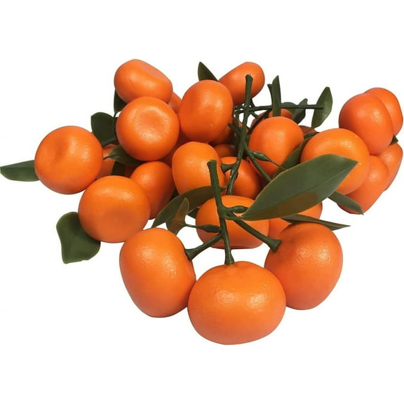 NAMZI Artificial Fruits Pack, Fake Fruit Set Foam Fruit for Decor, Decorative Fruit for Home Party Vase Fillers Photography Props (Three heads of sand sugar orange,3pcs)