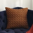 thumbnail image 1 of NAMZI Basket Weave Pattern Decorative Throw Pillow Cover Super Soft Suede Solid Square Accent Cushion Case for Couch Sofa Car (Brown,18"x18"), 1 of 5