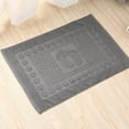 thumbnail image 1 of NAMZI Bath Mats [Not a Bathroom Rug] Cotton Banded Machine Washable Shower Bathroom Floor Towel Terry Towelling Tub Shower Bathroom Mat (Feet Grey), 1 of 6