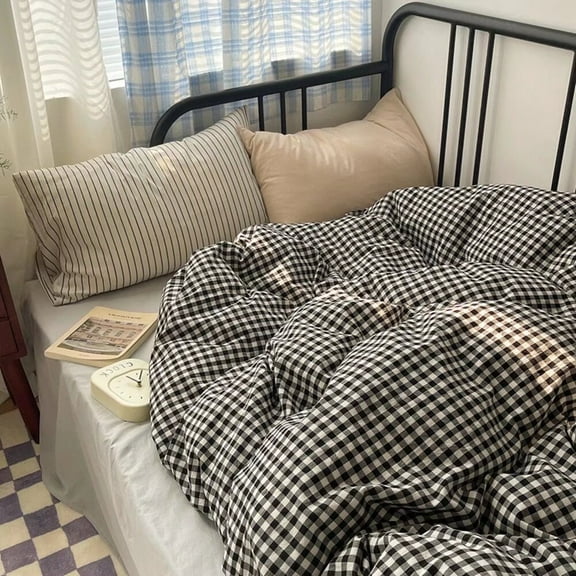 NAMZI Bed Sheets Set, Bedding Sheets Pillowcases Kit, Twin Bed Set, Hotel Bedding, Home Decor(Black)