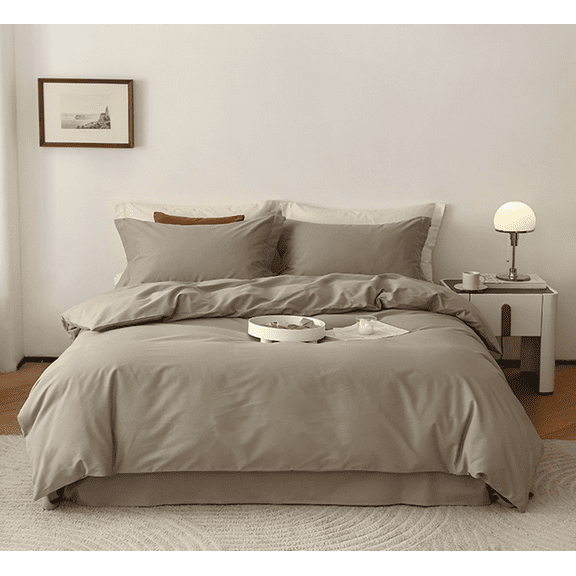 NAMZI Bed Sheets Set, Bedding Sheets Pillowcases Kit, Twin Bed Set, Hotel Bedding, Home Decor(Light Brown)