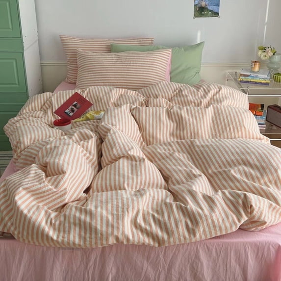 Namzi Bed Sheets Set, Bedding Sheets Pillowcases Kit, Twin Bed Set, Hotel Bedding, Home Decor(Orange)