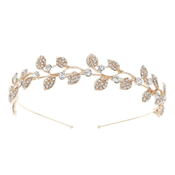 NAMZI Bridal Flower Wedding Hair Pins Crystal Pearl Hair Combs Clips Headpiece Gold Wedding Hair Accessories Jewelry with Rhinestone for Brides Bridesmaids Women Girls (Gold)