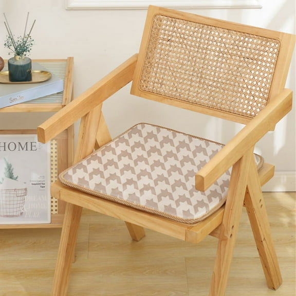 NAMZI Chair Cushion Memory Foam Pads Tufted Slip Non Skid Rubber Back Seat Cover, 1Pack,Brown