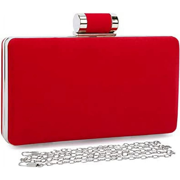 Women Velvet Clutch Purse Elegant Evening Handbag Wedding Party UBORSE Black Evening Clutch Bag for Women Velvet Formal  main image 2