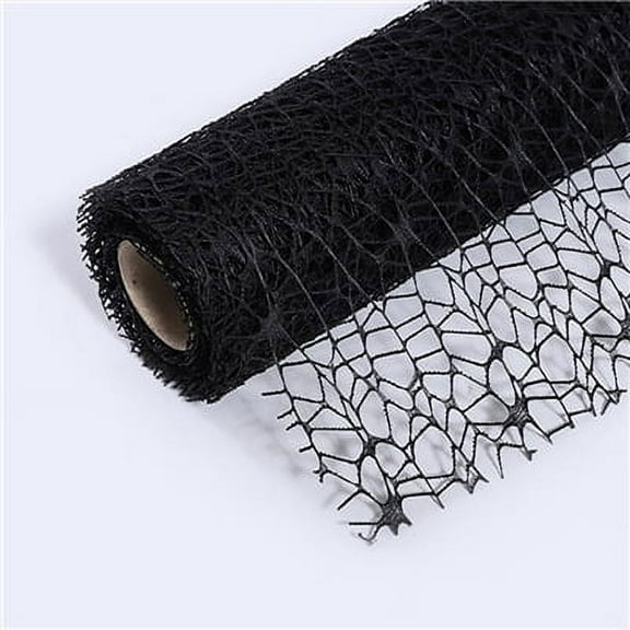 Namzi Floral Accessories Network Flower Packaging Materials Roll Wrapped Mesh Jacquard Mesh Flower Bundle Packaging Mesh (Black)