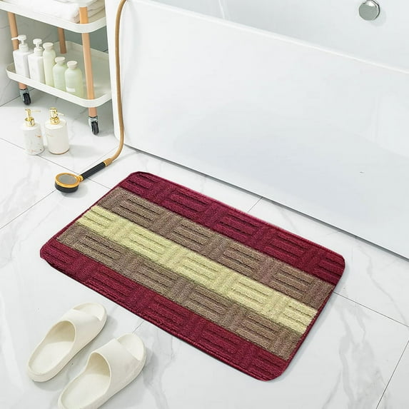 NAMZI Luxury Bathroom Rug Mat, Extra Soft and Absorbent Microfiber Bath Rugs, Non-Slip Plush Shaggy Bath Carpet, Machine Wash Dry, Bath Mats for Bathroom Floor,