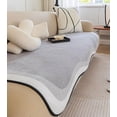 thumbnail image 1 of NAMZI Luxury Ombre Sofa Couch Cover Chenille Non-Slip Area Rugs Super Soft Plush Sofa Slipcover Furniture Protector Carpets for Living Room Bedroom (Light Grey,35"x70"), 1 of 5