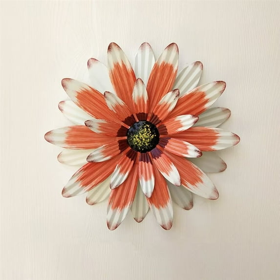 NAMZI Metal Wall Art Decor for Living Room, Home Decor Living Room Wall Decor, Silhouette Wall Art(Orange)