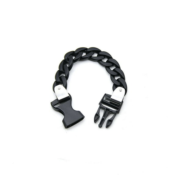 NAMZI New Acrylic Bracelet Men's Rock Punk Bracelet Fashion Jewelry (Black)