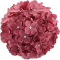 thumbnail image 1 of NAMZI Silk Hydrangea Head Artificial Flower Head with Stems Home Wedding Decoration, 10-Pack (Fuchsia), 1 of 5