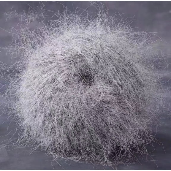 NAMZI Soft Plush Wool Acrylic Fancy Loop Yarn for Doll Hair Making,Crochet Knitting,Needle Felting Doll Hair | Curly Hair Coils of Wool Felt Carded Sheep Wool,Roving,Fiber(50gA258)