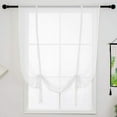 thumbnail image 1 of Namzi Solid Color Sheer Voile Window Curtains Light Filtering Tie Up Shade Adjustable Balloon Drapes Treatment for Small Window,1 Panel (39" x 47",White), 1 of 5