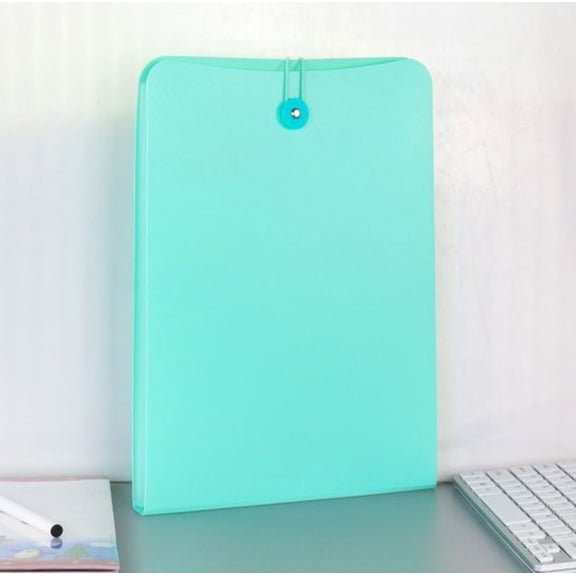 NAMZI Vertical Expanding Accordion Folder with 7 Pockets Paperwork Organizer Document Wallet Briefcase Business File Organizer Bag A4 Letter Size Elastic Button Closure Green