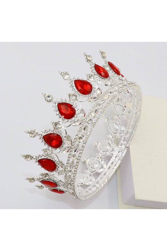 Wedding Tiara for Bride Princess Tiara Headband Bridal Crown,Crystal Rhinestone Hair Jewelry Decor for Princess Queen Girl Bride Birthday Prom Wedding Pageant Halloween Costume Party(E)