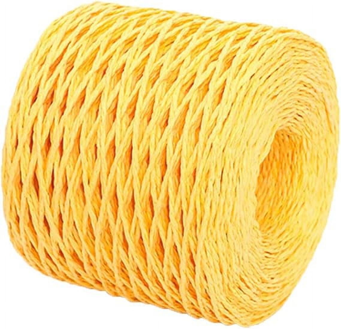 NAMZI Yellow Crochet Summer Sun Hat Yarn Natural Raffia Yarn Beach Bag ...