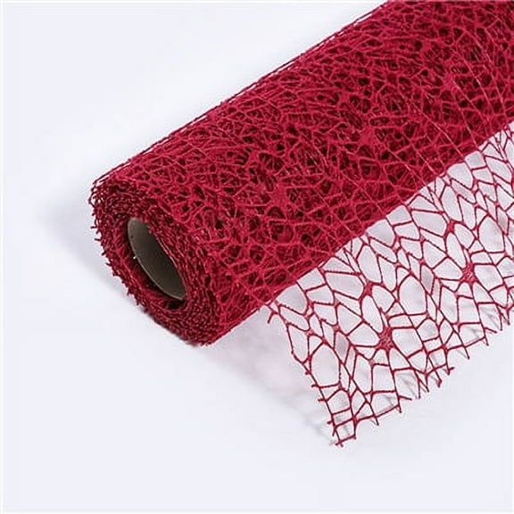 NAMZI floral accessory net, fresh flower packaging material, rolled mesh, jacquard mesh, bouquet packaging mesh (wine red)
