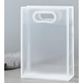 thumbnail image 1 of NAMZI gift, fresh flowers, gift box packaging bag, transparent matte PP handbag, fresh flowers, gifts, and accompanying gift handbag (white, 18 * 8 * 26cm), 1 of 4