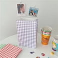 thumbnail image 1 of NAMZI gift, gift box storage bag, colored grid kraft paper storage bag, gift packaging bag, (purple), 1 of 5