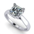 thumbnail image 1 of NANA Jewels 3.00ct Asscher Lucita Solitaire Silver CZ Engagement Ring - 8mm Size 5, 1 of 7