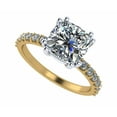 thumbnail image 1 of NANA Jewels 3.00ct Cushion CZ Engagement Ring W/Sides - 10K Yellow Gold Size 9, 1 of 8