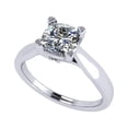 thumbnail image 1 of NANA Jewels Cushion Cut CZ Lucita Cubic Zirconia Engagement Ring Solitaire, 6.0mm 1.50ct Platinum Plated Size 6.5, 1 of 7