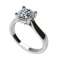 thumbnail image 1 of NANA Jewels Silver 7.50mm (1.50ct) Round Cut Zirconia Lucita Solitaire Engagement Ring-Platinum Plated-Size 9.5, 1 of 7