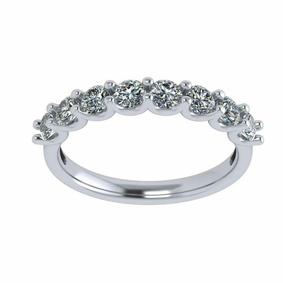 NANA Jewels U'r Ring 8 Stone Simulated Diamond CZ Band - 10K White Gold Size 12