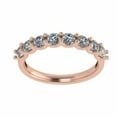 thumbnail image 1 of NANA Jewels U'r Ring 8 Stone Simulated Diamond CZ Band - 14K Rose Gold Size 7.5, 1 of 7