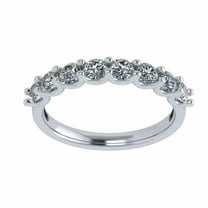 NANA Jewels U'r Ring 8 Stone Simulated Diamond CZ Band - Sterling Silver Size 4