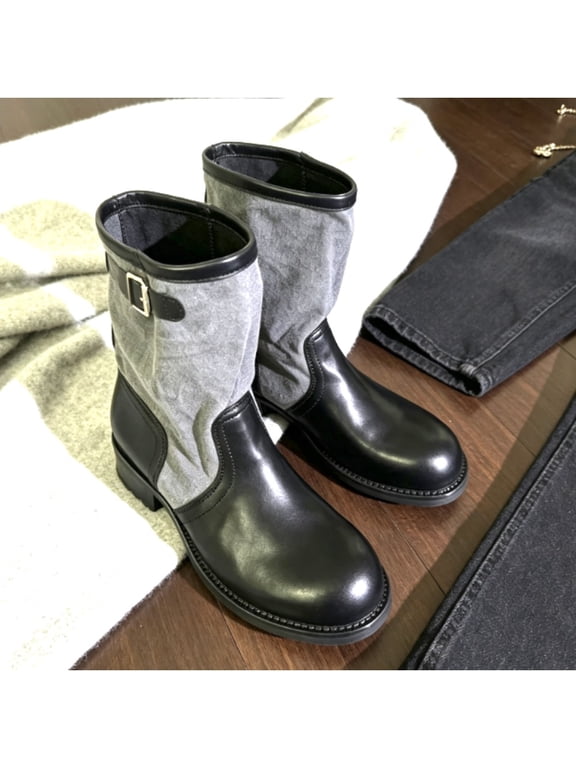 NANA Korean version split-toed boots women's winter round head low heel short boots versatile and thin fashion boots 688-1