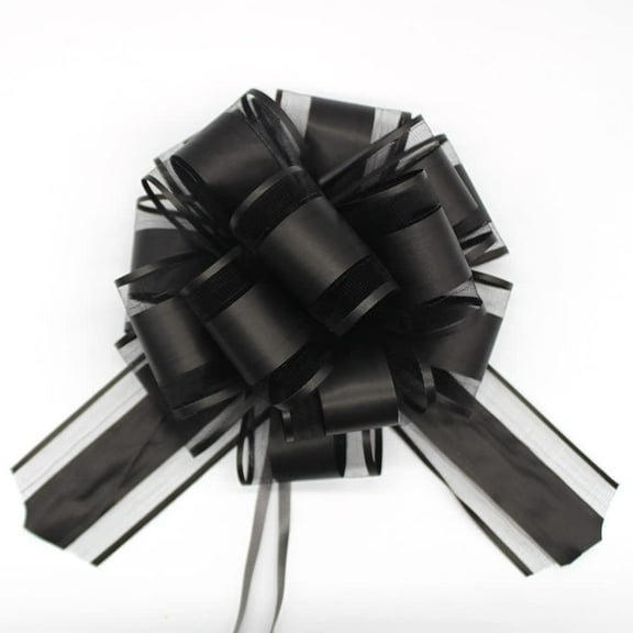 NANAHuang 12 PCS Large Pull Bows,White Gift Bow,6 inches,Party Birthday Holiday Gift Wrapping Bow Gift Box Basket Packaging Bows