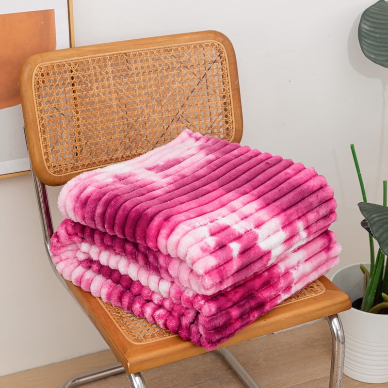 NANAHuang 1pc Blanket Tie-dyed Plaid Skin-friendly Nap Blanket Home Sofa Towel Soft Bedsheet Portable Travel Shawl cobertor