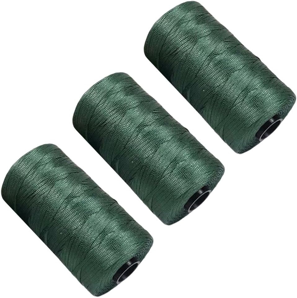 NANAHuang 3 Rolls Crocheting Yarn Cord Polyester Crochet Yarn 2.0mm Cord Thin Ice Cotton Thread Handmade Craft Yarn for Hand Knitting Bag Hat Shoes (Beige)
