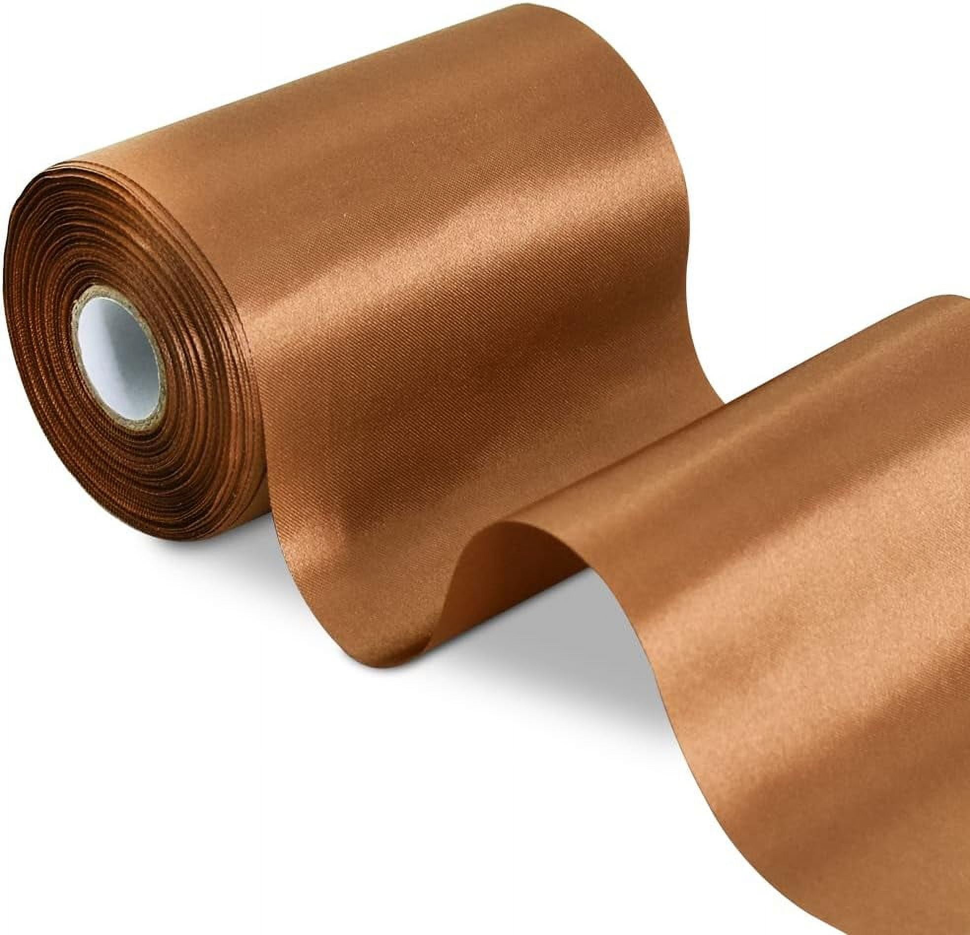 NANAHuang 4 Inch x 22Yards Wide Red Satin Ribbon Solid Fabric Large Ribbon for Cutting Ceremony Kit Grand Opening Chair Sash Table Hair Car Bows Sewing Craft Gift Wrapping Wedding Party Decoration