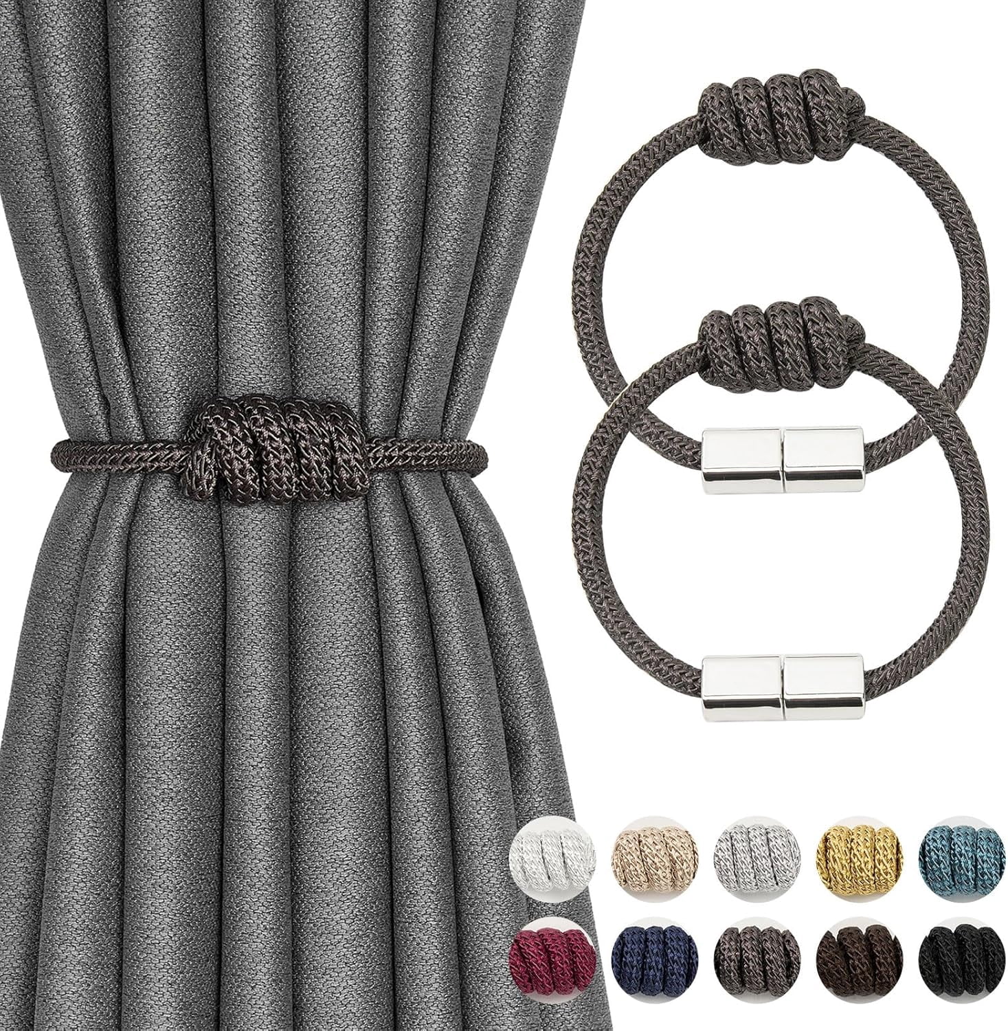 NANAHuang 4 Pack Mini Magnetic Curtain Tiebacks Modern Simple Style ...