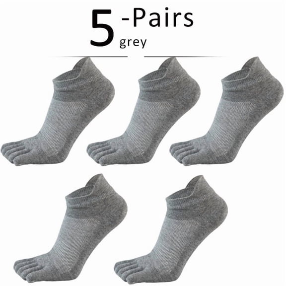 NANAHuang 5 Pairs Socks With Toes Mans Cotton Solid Breathable Protect Ankle No Show Socks Summer Five Finger Socks Sokken Good Quality