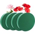 NANAHuang 6 Pcs Round Floral Foam Blocks,Green Wet Dry Flower Foam