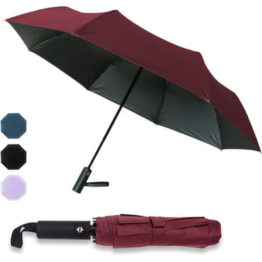 NANAHuang Automatic Travel Umbrella Windproof Lightweight Strong Compact UV Protection Rain Umbrellas 8Ribs Collapsible Backpack Umbrella Suit For Adult