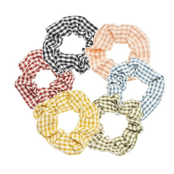 NANAHuang Bandana Print Scrunchies Hair Ties, 5PCS Cotton Hair Elastics for Women