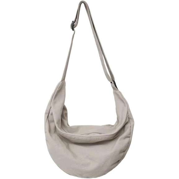 NANAHuang Canvas Crossbody Bags for Women Large Tote Hobo Shoulder Bag with Pockets Cesent Top-handle Handbag Work