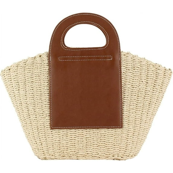 NANAHuang Casual Straw Handbags for Women Rattan Woven Hobo Tote Bag Large Summer Beach Purse Casual Satchel for Vacation