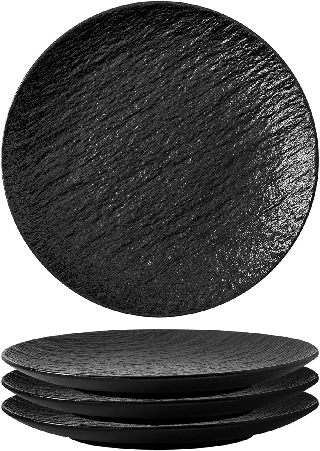 NANAHuang Ceramic Plates Set of 4, Handmade Reactive Mate Plates set