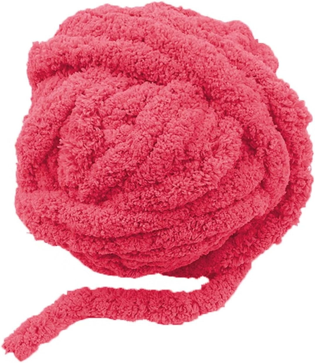 NANAHuang Chunky Yarn for Arm Knitting Blanket Red Chunky Chenille Yarn